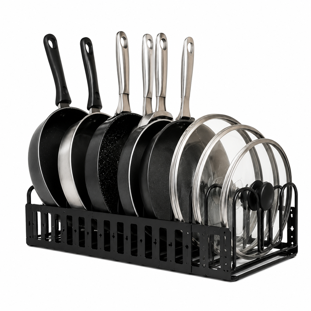 qcstyle™ Smart Cooking Pan Organizer – Premium Kitchen Lid & Cookware Storage Rack