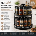 qcstyle™ Herb & Spice Organizer – Premium Rotating Kitchen Seasoning Storage Rack